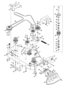 Mower Deck 48-Inch Diagram and Parts List for Z-FORCESZ48 (17AIDGHB-17AIDGHB010)(2014) Cub Cadet Lawn Tractor